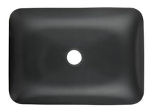 Cargar imagen en el visor de la galería, 13.0&quot; L -18.13&quot; W -4&quot; H Matte Shell Glass Rectangular Vessel Bathroom Sink in Black with Matte Black Faucet and Pop-Up Drain in Matte Black
