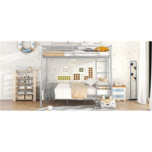 Load image into Gallery viewer, Full XL Over Queen Metal Bunk Bed, Sliver
