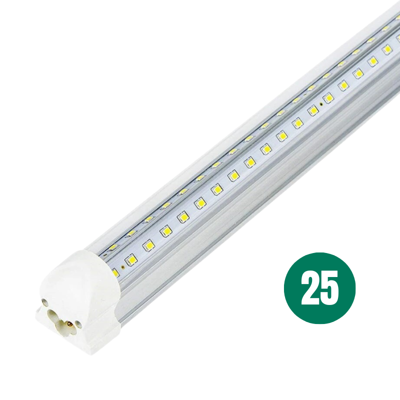 4ft LED Shop Lights - 30W, 6500K, 3600 Lumens, Triac Dimming, Clear Linkable Fixture, Suitable for 100V-277V