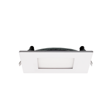 Cargar imagen en el visor de la galería, 4 Inch 5CCT Can less LED Downlight - Ultra Slim Square Design with Junction Box (Flat &amp; Baffle Trim) - 10W, 650lm, 120V AC, 90+ CRI
