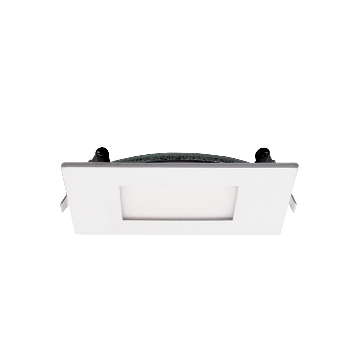 4 Inch 5CCT Can less LED Downlight - Ultra Slim Square Design with Junction Box (Flat & Baffle Trim) - 10W, 650lm, 120V AC, 90+ CRI