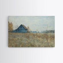 Carregar imagem no visualizador da galeria, Beautiful Folk Art Canvas, Primitive / Rustic Wall Art, Old Barn Original Art Painting, Kitchen Or Living Room Rustic Decor
