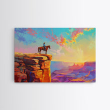 Load image into Gallery viewer, Framed Cowboy Art | 24x36 Wall Art | Equestrian Wall Decor | Western Decor | Southwestern Art | | Retro Wild West | Farmhouse Wall Art
