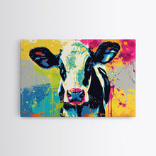 Load image into Gallery viewer, Cow Wall Art, Cow Print, Cow Wallhanging, Farmhouse Decor, Country Western Decor, Cow Lover Gift, Framed Canvas Print Or Metal Art Print
