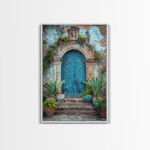 Cargar imagen en el visor de la galería, Change324 Mexican Wall Art, Framed Canvas Print, Old Town Mexico Architecture Wall Art, Framed Art
