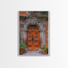 Cargar imagen en el visor de la galería, Change23. Mexican Wall Art, Framed Canvas Print, Old Town Mexico Architecture Wall Art, Framed Art
