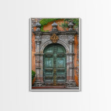 Cargar imagen en el visor de la galería, Change23 Hacienda Architecture Framed Canvas Print, Mexican Wall Art, Art of Mexico, Original Artwork, Wood Framed Ready To Hang
