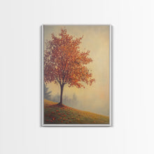 Load image into Gallery viewer, Framed Canvas Print of a Fall Landscape with Vibrant Autumn Tree and Leaves, Seasonal Wall Art, Best Gift Idea, Modern Farmhouse Decor
