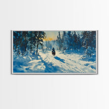 Load image into Gallery viewer, Cowboy And Cattle In Autumn Framed Canvas Print Tall Art Fall Country Landscape Western Home Decor Rustic Farmhouse Wall Art Autumn Gift
