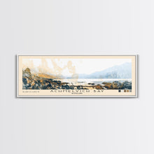 Load image into Gallery viewer, Achmelvich Bay, Scotland Watercolor Print, Vacation Gift, Scotland Wall Art, Beach Painting, Beach Decor, Large Wall Art, Wood Frame Art
