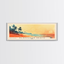 Load image into Gallery viewer, Alappuzha Beach, India Watercolor Print, Vacation Gift, India Wall Art, Beach Painting, Beach Decor, Large Wall Art, Wood Frame Art
