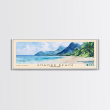 Load image into Gallery viewer, Anaoke Beach, Cook Islands Watercolor Beach Print, Vacation Gift, Cook Islands Wall Art, Beach Painting, Beach Decor, Beach Painting
