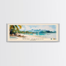 Load image into Gallery viewer, Anse Marron, Seychelles Watercolor Print, Vacation Gift, Seychelles Wall Art, Beach Painting, Beach Decor, Large Wall Art, Wood Frame Art
