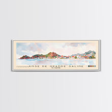 Load image into Gallery viewer, Anse de Grande Saline, St. Barths Watercolor Print, Vacation Gift, St. Barths Wall Art, Beach Painting, Beach Decor, Large Wall Art, Wood Frame Art
