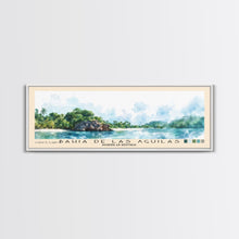 Carregar imagem no visualizador da galeria, Bahia de Las Aguilas, Dominican Republic Watercolor Beach Print, Vacation Gift, Dominican Republic Wall Art, Framed Canvas Print, Framed Beach Painting
