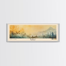 Load image into Gallery viewer, Bali, Indonesia Watercolor Print, Vacation Gift, Indonesia Wall Art, Beach Painting, Beach Decor, Large Wall Art, Wood Frame Art
