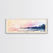 Cargar imagen en el visor de la galería, Bintan Island, Indonesia Watercolor Beach Print, Vacation Gift, Indonesia Wall Art, Framed Canvas Print, Framed Beach Painting
