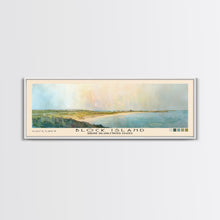 Load image into Gallery viewer, Block Island, Rhode Island,United States Watercolor Print, Vacation Gift, Rhode Island,United States Wall Art, Beach Painting, Beach Decor, Large Wall Art, Wood Frame Art
