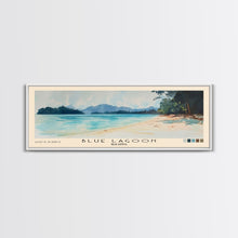 Load image into Gallery viewer, Blue Lagoon, Malasyia Watercolor Beach Print, Vacation Gift, Malasyia Wall Art, Beach Painting, Beach Decor, Beach Painting
