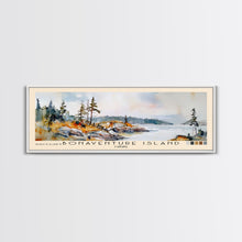 Load image into Gallery viewer, Bonaventure Island, Canada Watercolor Beach Print, Vacation Gift, Canada Wall Art, Beach Painting, Beach Decor, Beach Painting
