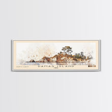 Load image into Gallery viewer, Damas Island, Chile Watercolor Beach Print, Vacation Gift, Chile Wall Art, Framed Canvas Print, Framed Beach Painting

