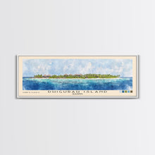 Load image into Gallery viewer, Dhigurah Island, Maldives Watercolor Print, Vacation Gift, Maldives Wall Art, Beach Painting, Beach Decor, Large Wall Art, Wood Frame Art
