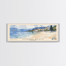 Load image into Gallery viewer, Dobrec Beach, Montenegro Watercolor Beach Print, Vacation Gift, Montenegro Wall Art, Beach Painting, Beach Decor, Beach Painting
