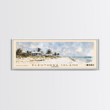 Load image into Gallery viewer, Eleuthera Island, Bahamas Watercolor Print, Vacation Gift, Bahamas Wall Art, Beach Painting, Beach Decor, Large Wall Art, Wood Frame Art
