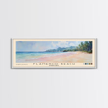Cargar imagen en el visor de la galería, Flamenco Beach, Puerto Rico Watercolor Beach Print, Vacation Gift, Puerto Rico Wall Art, Framed Canvas Print, Framed Beach Painting
