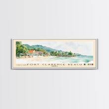 Carregar imagem no visualizador da galeria, Fort Clarence Beach, Jamaica Watercolor Beach Print, Vacation Gift, Jamaica Wall Art, Framed Canvas Print, Framed Beach Painting
