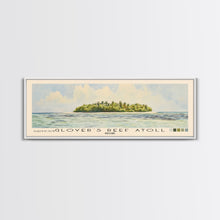 Load image into Gallery viewer, Glover’s Reef Atoll, Belize Watercolor Beach Print, Vacation Gift, Belize Wall Art, Beach Painting, Beach Decor, Beach Painting
