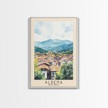 Carregar imagem no visualizador da galeria, Albena, Bulgaria Watercolor Beach Print, Vacation Gift, Bulgaria Wall Art, Framed Canvas Print, Framed Beach Painting
