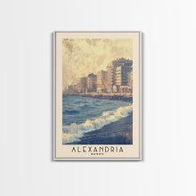 Load image into Gallery viewer, Alexandria, Egypt Watercolor Beach Print, Vacation Gift, Egypt Wall Art, Beach Painting, Beach Decor, Beach Painting

