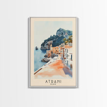Load image into Gallery viewer, Atrani, Italy Watercolor Beach Print, Vacation Gift, Italy Wall Art, Beach Painting, Beach Decor, Beach Painting
