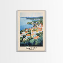 Load image into Gallery viewer, Bačvice, Croatia Watercolor Beach Print, Vacation Gift, Croatia Wall Art, Beach Painting, Beach Decor, Beach Painting
