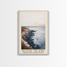 Load image into Gallery viewer, Block Island, Rhode Island,United States Watercolor Print, Vacation Gift, Rhode Island,United States Wall Art, Beach Painting, Beach Decor, Large Wall Art, Wood Frame Art
