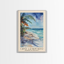 Load image into Gallery viewer, Cayo Levantado, Dominican Republic Watercolor Print, Vacation Gift, Dominican Republic Wall Art, Beach Painting, Beach Decor, Large Wall Art, Wood Frame Art
