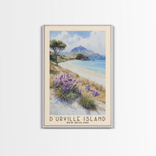 Load image into Gallery viewer, D’Urville Island, New Zealand Watercolor Beach Print, Vacation Gift, New Zealand Wall Art, Framed Canvas Print, Framed Beach Painting
