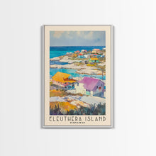 Load image into Gallery viewer, Eleuthera Island, Bahamas Watercolor Print, Vacation Gift, Bahamas Wall Art, Beach Painting, Beach Decor, Large Wall Art, Wood Frame Art

