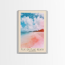 Load image into Gallery viewer, Flic en Flac Beach, Mauritius Watercolor Beach Print, Vacation Gift, Mauritius Wall Art, Beach Painting, Beach Decor, Beach Painting
