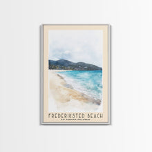 Load image into Gallery viewer, Frederiksted Beach, US Virgin islands Watercolor Beach Print, Vacation Gift, US Virgin islands Wall Art, Beach Painting, Beach Decor, Beach Painting
