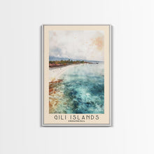 Load image into Gallery viewer, Gili Islands, Indonesia Watercolor Beach Print, Vacation Gift, Indonesia Wall Art, Beach Painting, Beach Decor, Beach Painting
