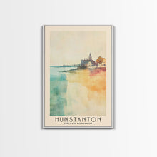 Cargar imagen en el visor de la galería, Hunstanton, United Kingdom Watercolor Print, Vacation Gift, United Kingdom Wall Art, Beach Painting, Beach Decor, Beach Or Lakehouse Art
