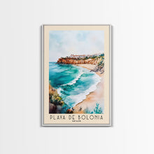 Cargar imagen en el visor de la galería, Playa de Bolonia, Spain Watercolor Beach Print, Vacation Gift, Spain Wall Art, Beach Painting, Beach Decor, Beach Painting
