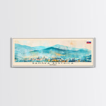 Load image into Gallery viewer, Banska Bystrica Wall Art, Panoramic Travel Poster, Panoramic Framed Canvas Print, City Wall Art, Wall Hanging Home Decor, Travel Art

