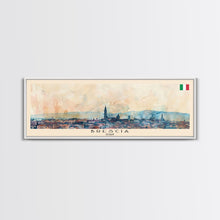 Carregar imagem no visualizador da galeria, Brescia Italy Travel Print Wall Art, Panoramic City Art, Travel Art, Wall Decor, Vacation Gift, Framed Canvas Print Or Metal Art
