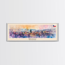 Carregar imagem no visualizador da galeria, Brno CzechRepublic art Travel Print Wall Art, Panoramic City Art, Travel Art, Wall Decor, Vacation Gift, Framed Canvas Print Or Metal Art

