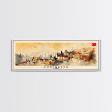 Load image into Gallery viewer, Eskisehir Turkey Panoramic Travel Poster, Framed Canvas Print or Metal Wall Art, Travel Art, Home Decor, Panoramic Painting, Midcentury Art
