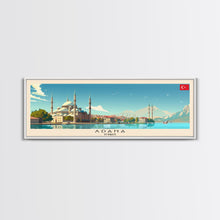 Carregar imagem no visualizador da galeria, Adana Turkey  Travel Art, City Art, Framed Canvas Print or Metal Wall Art, Europe Travel Poster, Panoramic Wall Art, Extra Wide Wall Art

