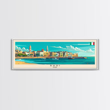 Load image into Gallery viewer, Bari Italy Travel Art, City Art, Framed Canvas Print or Metal Wall Art, Europe Travel Poster, Panoramic Wall Art, Extra Wide Wall Art
